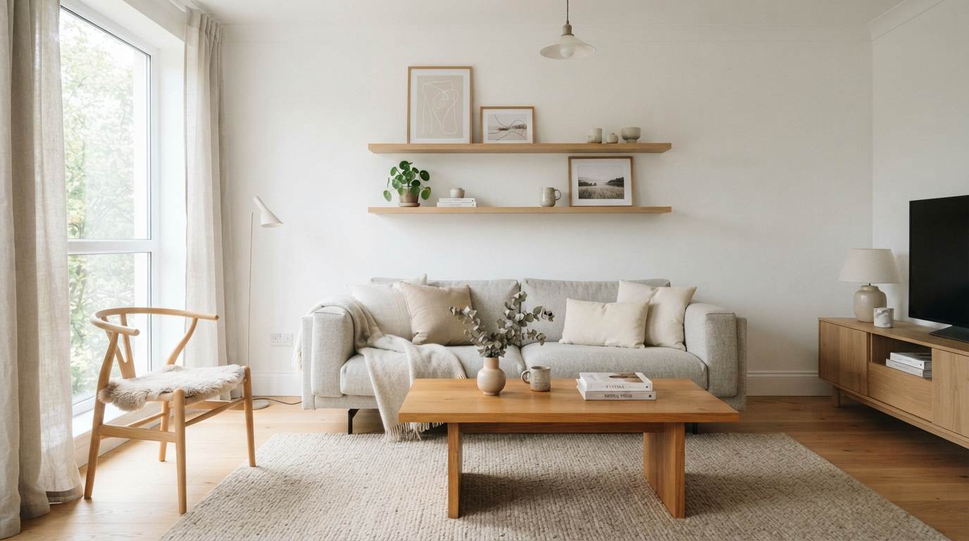 Warm Woods + White Walls = Instant Calm