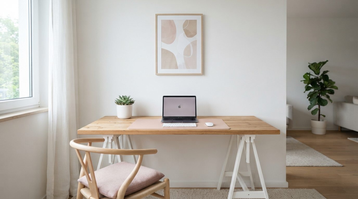 The Minimalist Feminine Office