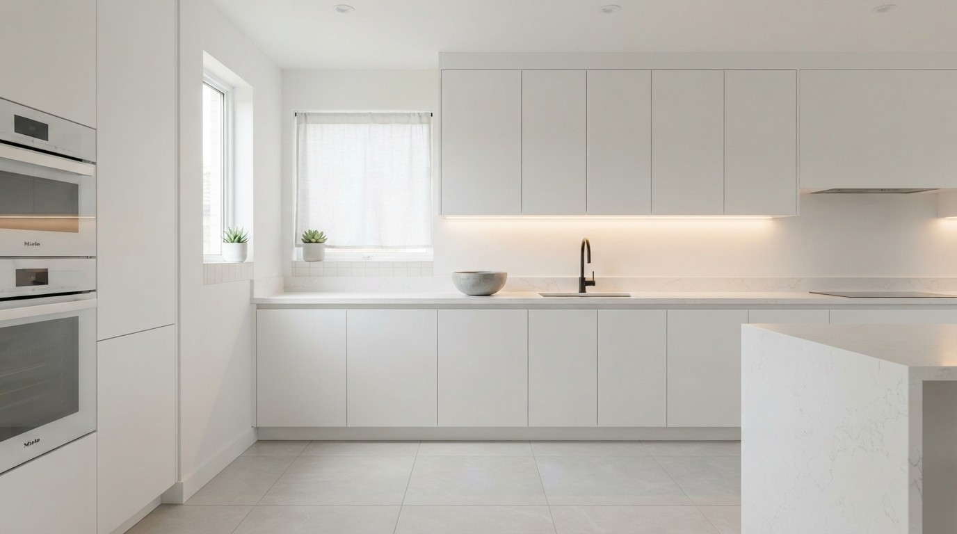 The Modern White Minimalist Kitchen