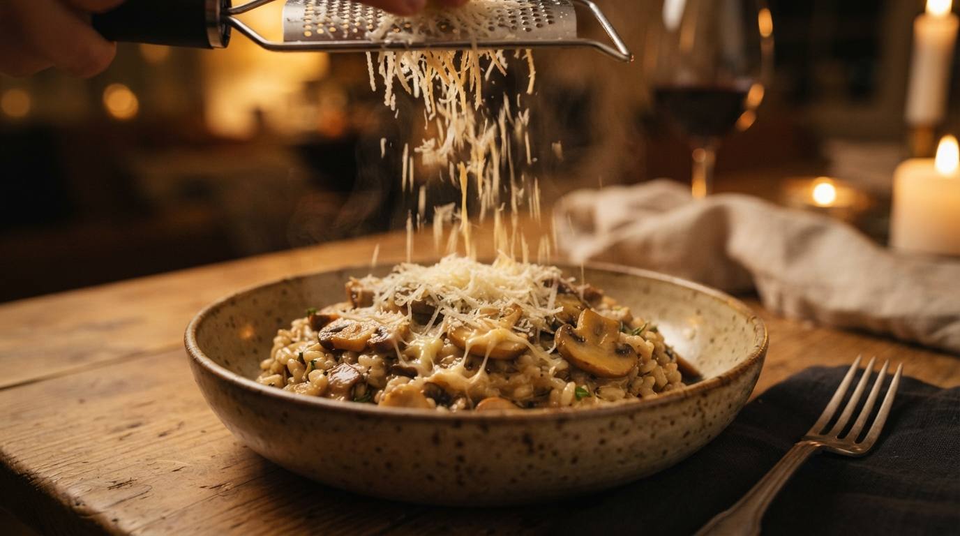 Cheesy Mushroom Rice