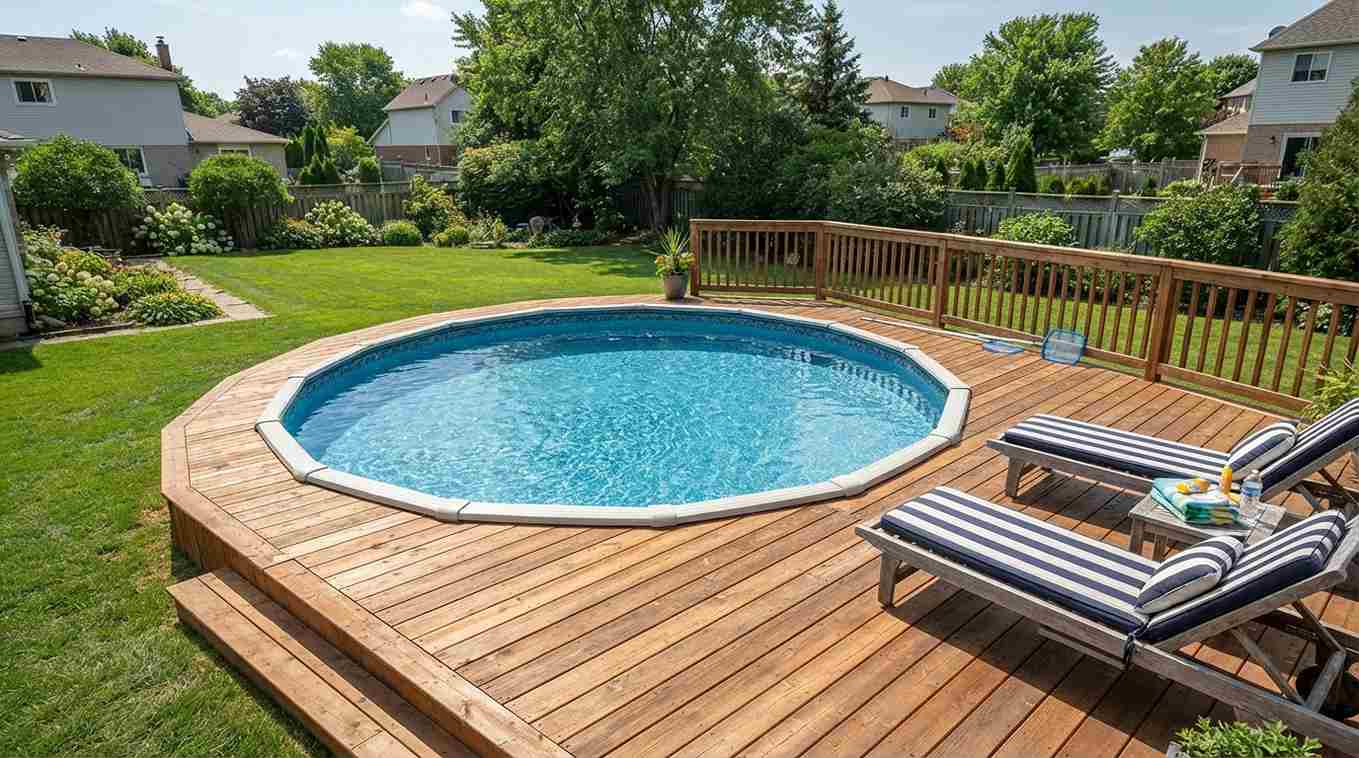  Deck Surround with Half-Buried Pool
