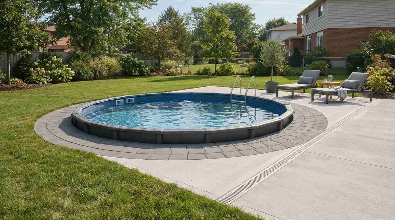  Sunken Pool on a Concrete Pad 