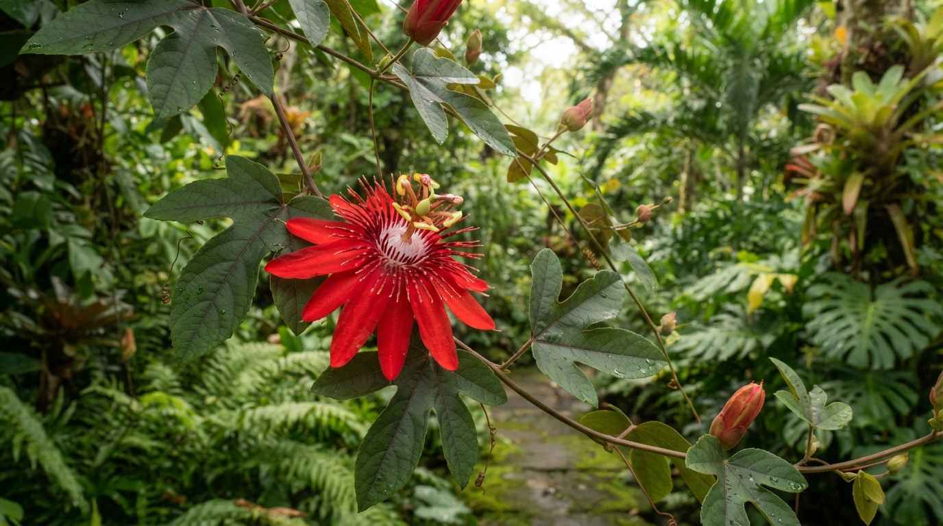Passiflora vitifolia (