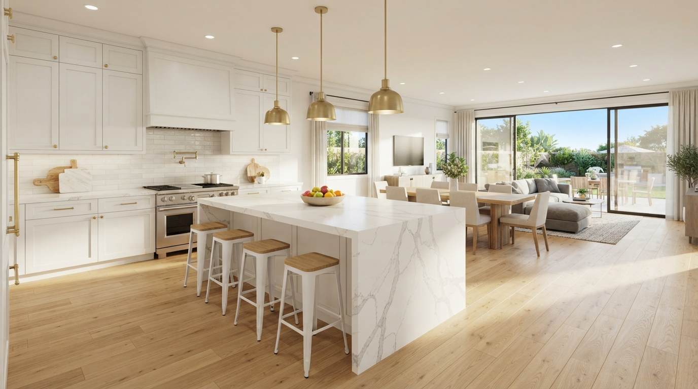 The Open Concept Kitchen with Island