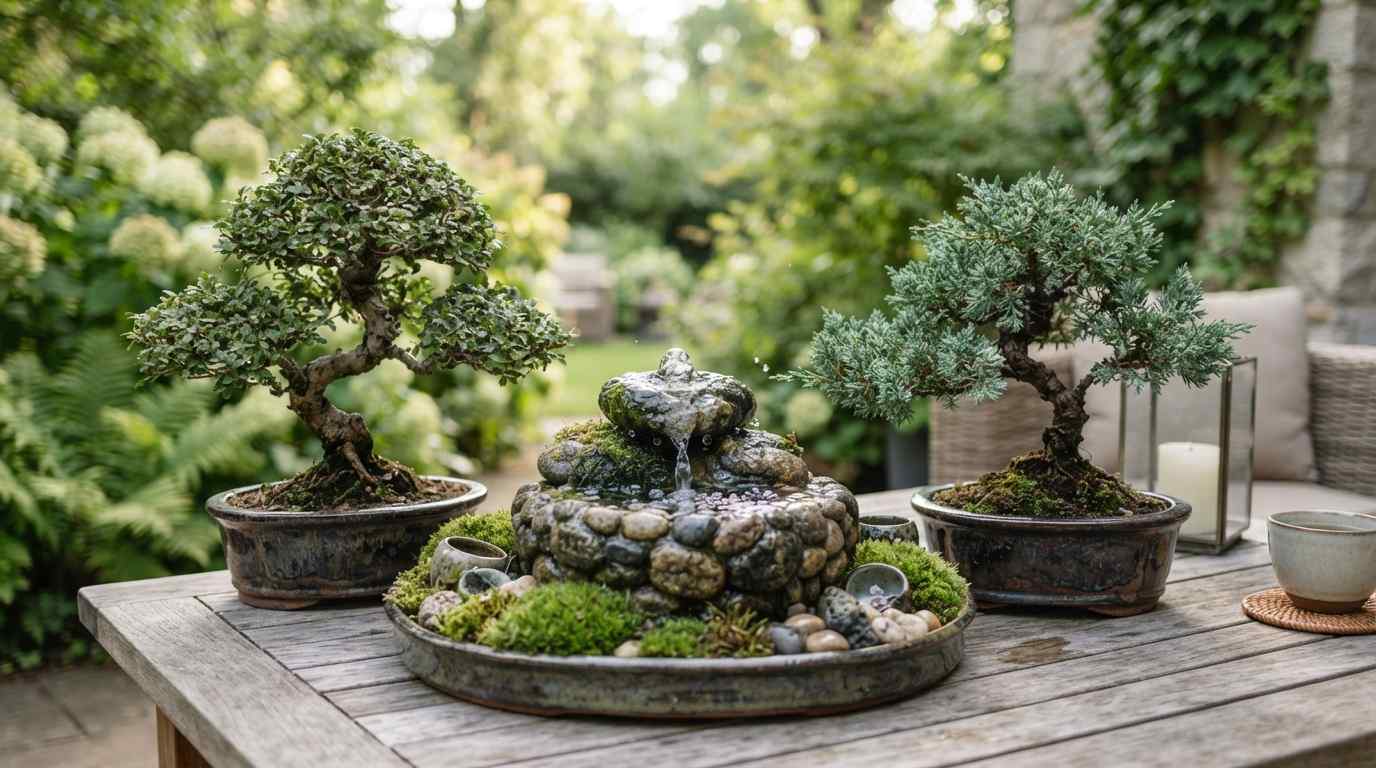 The Water Feature + Bonsai Combo