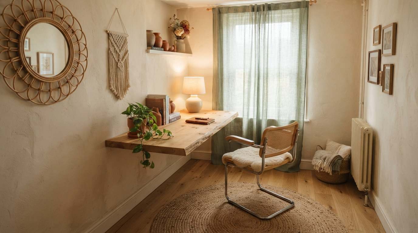 A Rattan or Cane Desk Chair