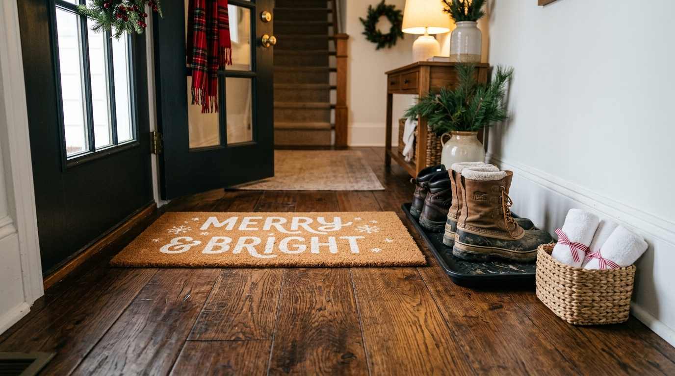  Festive Doormat and Boot Tray Combo