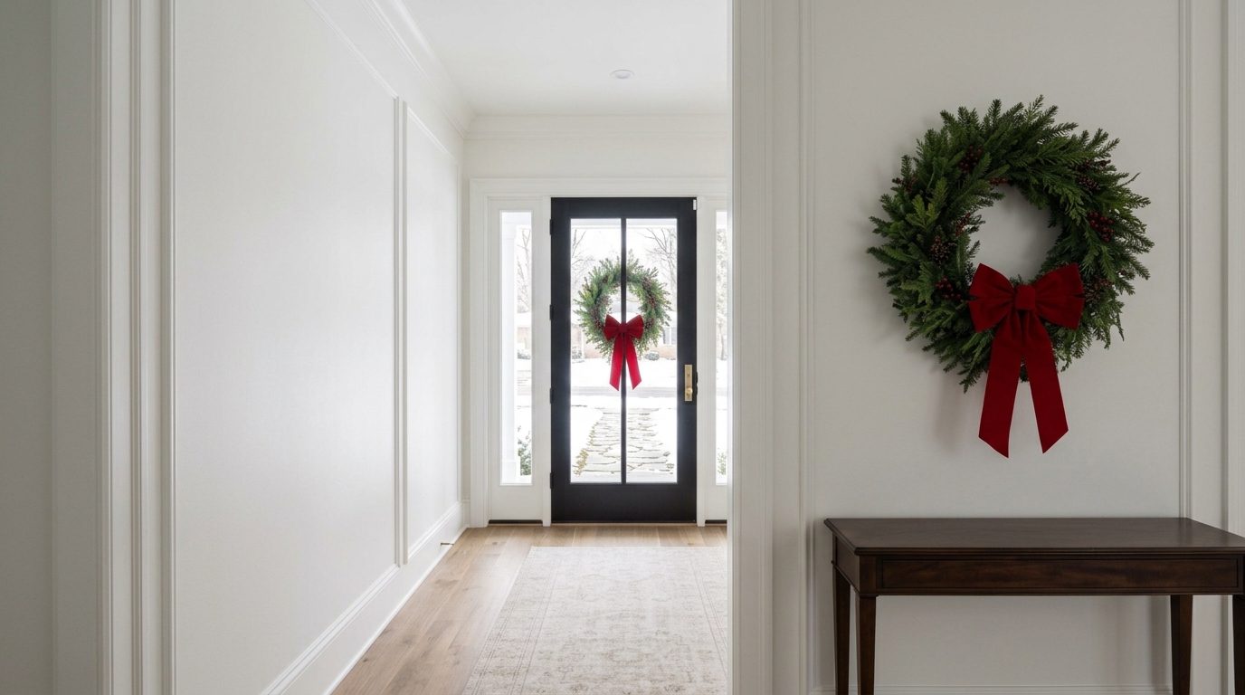 Symmetrical Double Wreath Display