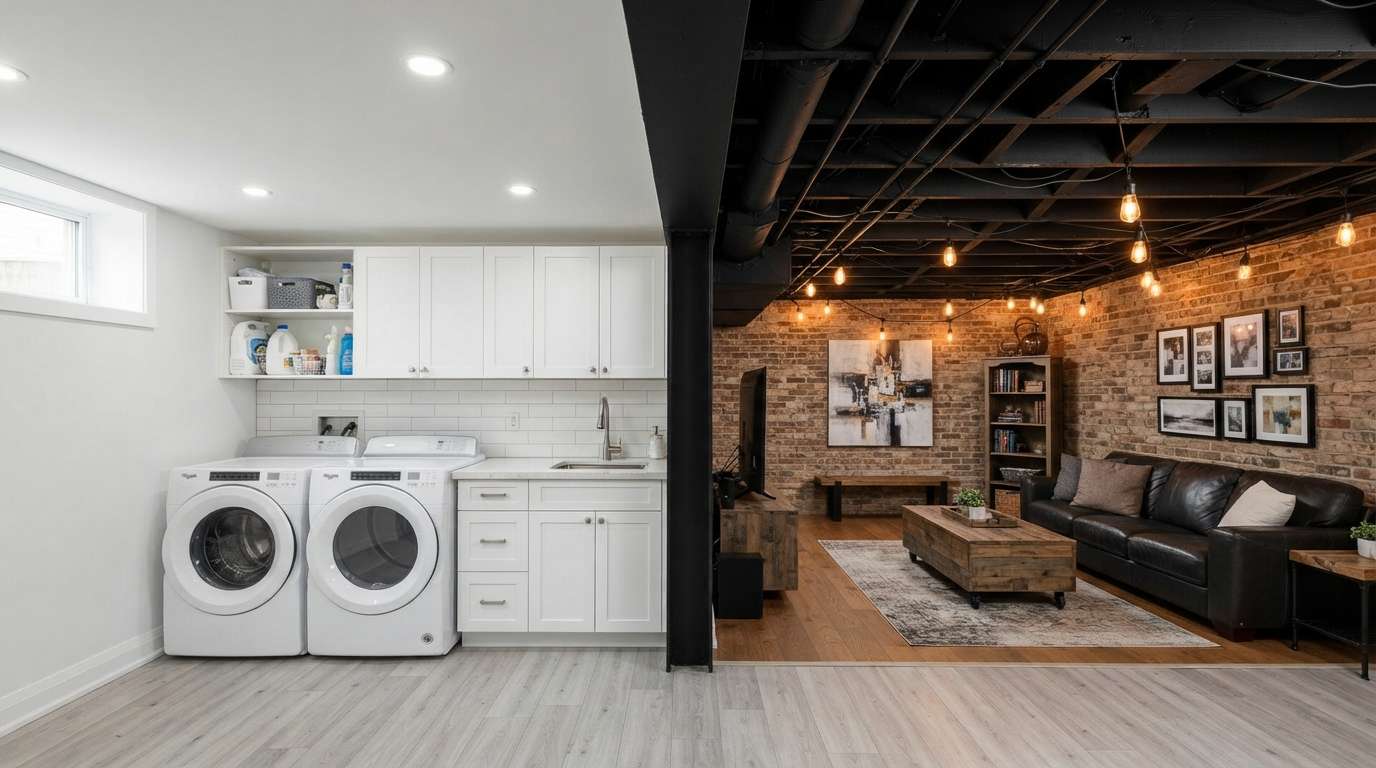 Hybrid Approach: Drywall Some, Expose Some