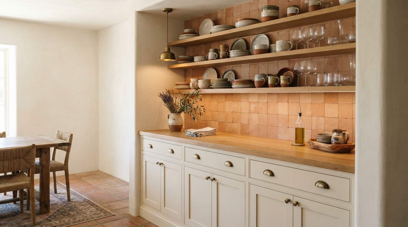 Terracotta Tile Backsplash