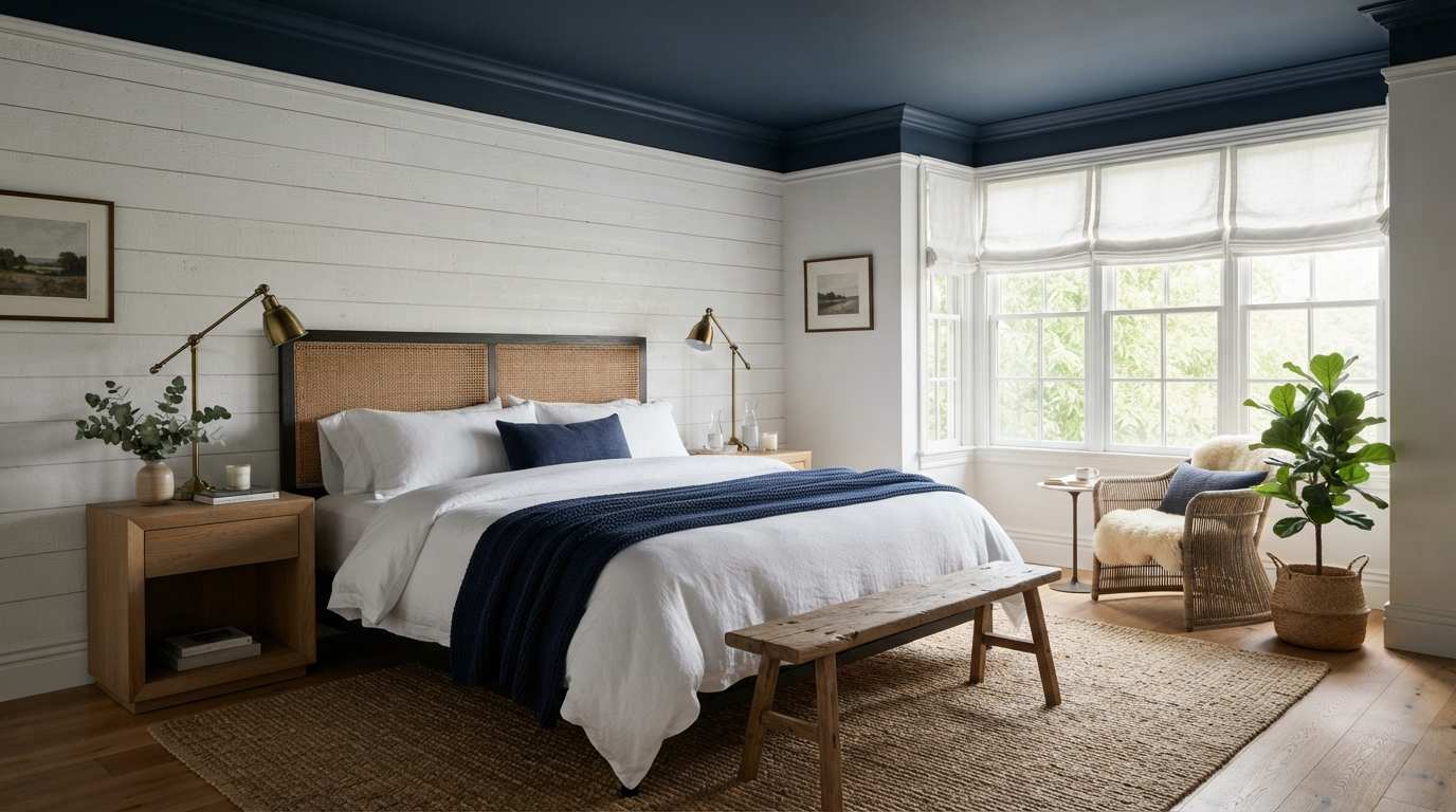 Deep Navy Blue Ceiling
