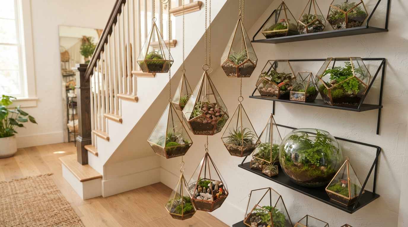 Stair Riser Planting Shelves