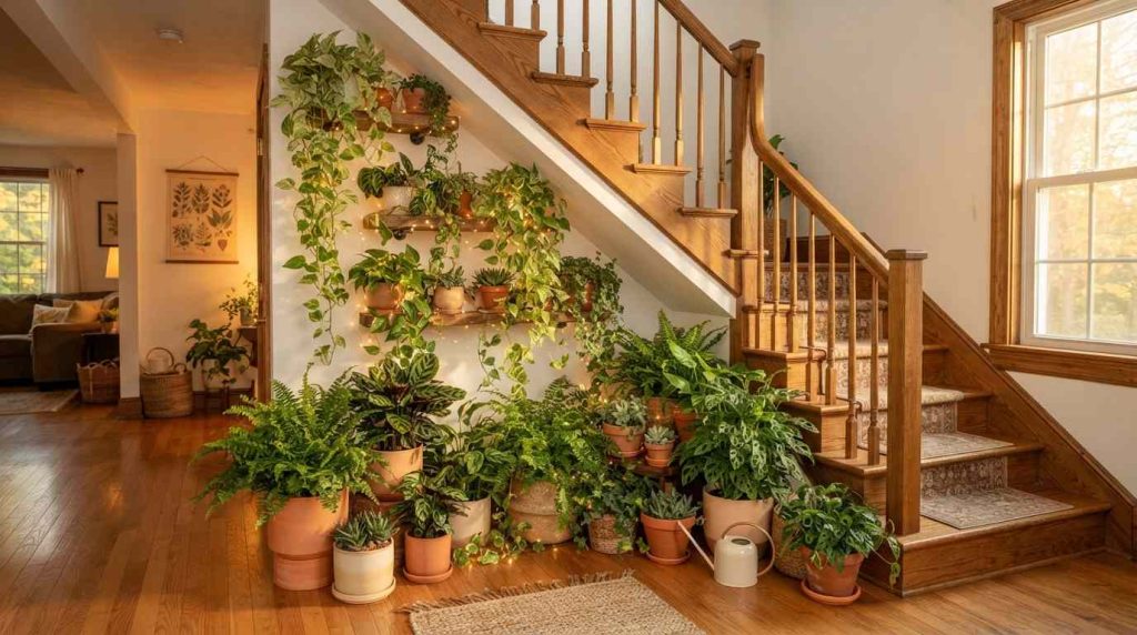 Small Garden Under Stairs