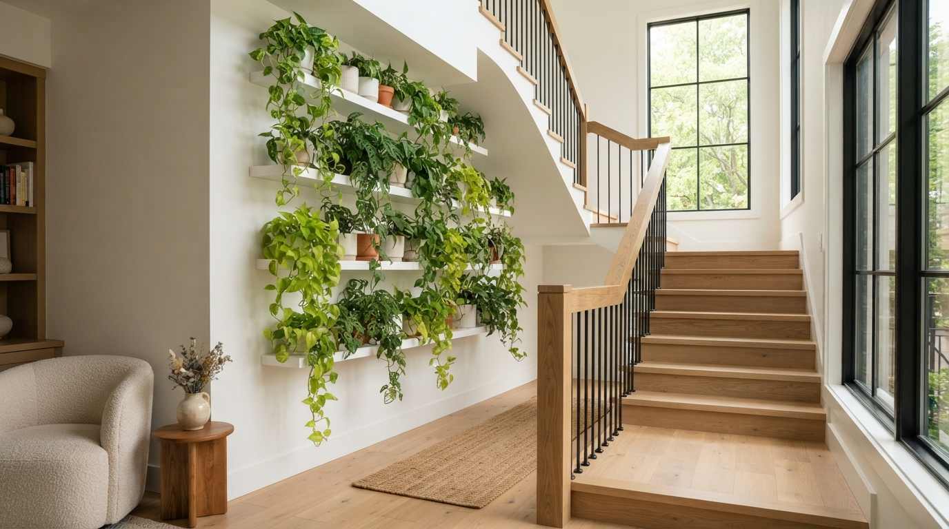 Indoor Staircase Gardens Designs