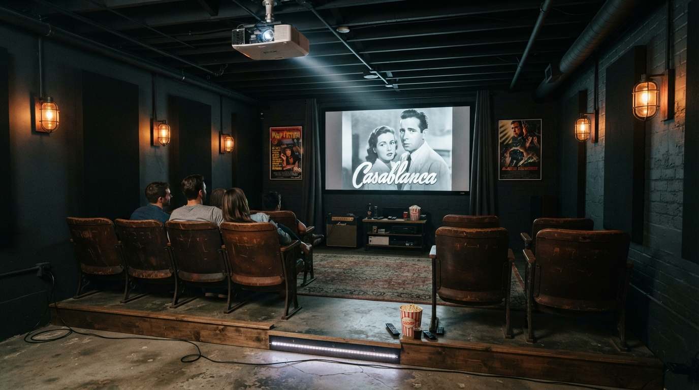 The Media Room with Theater Seating