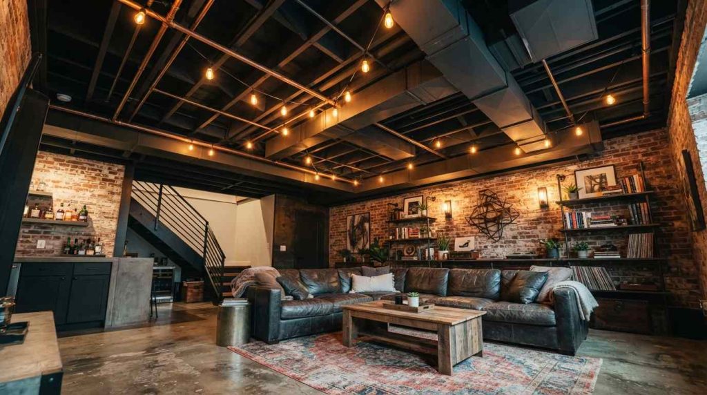 Industrial Basement Ceiling Design Ideas