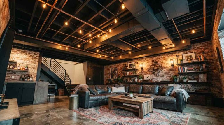 Industrial Basement Ceiling Design Ideas