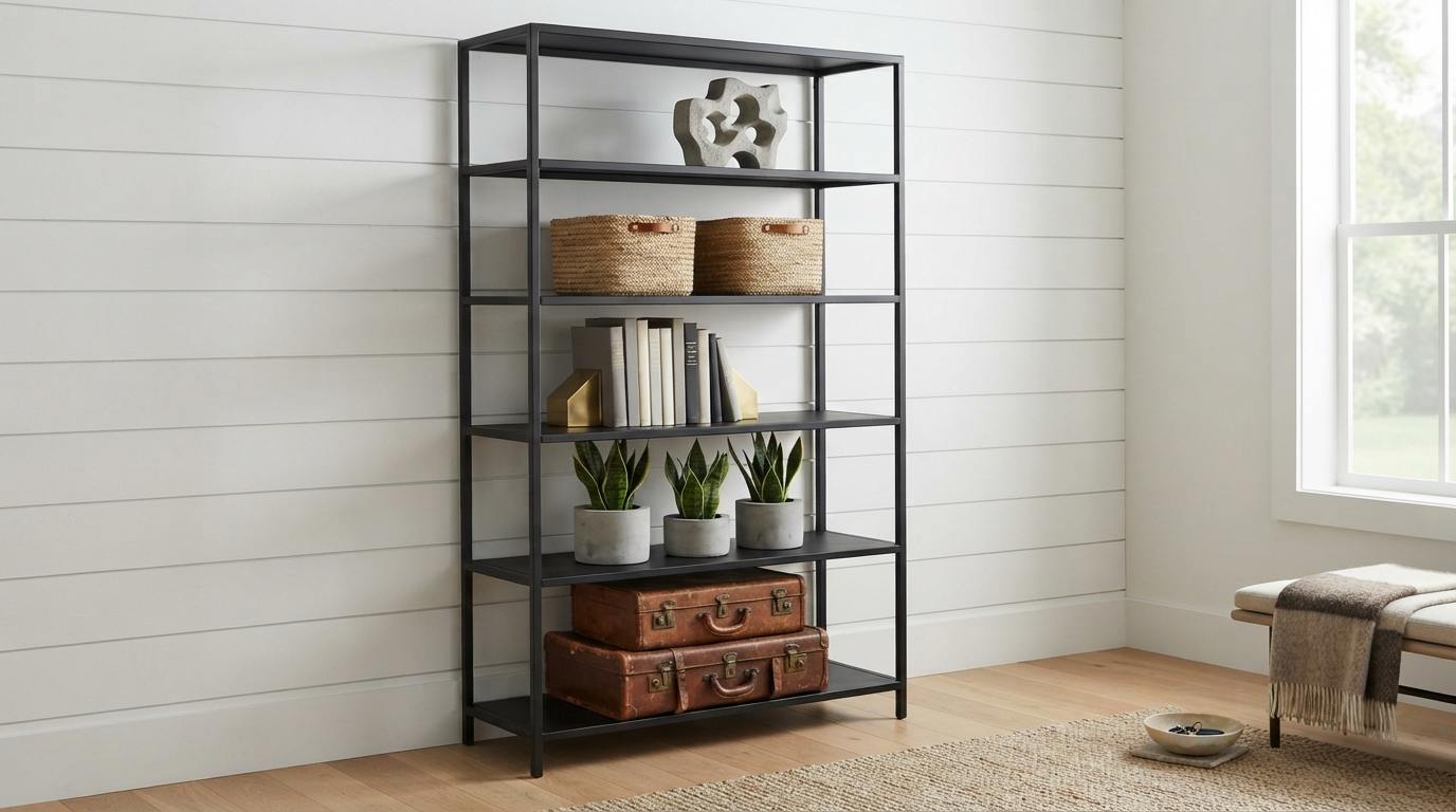 Open Metal Shelving Unit
