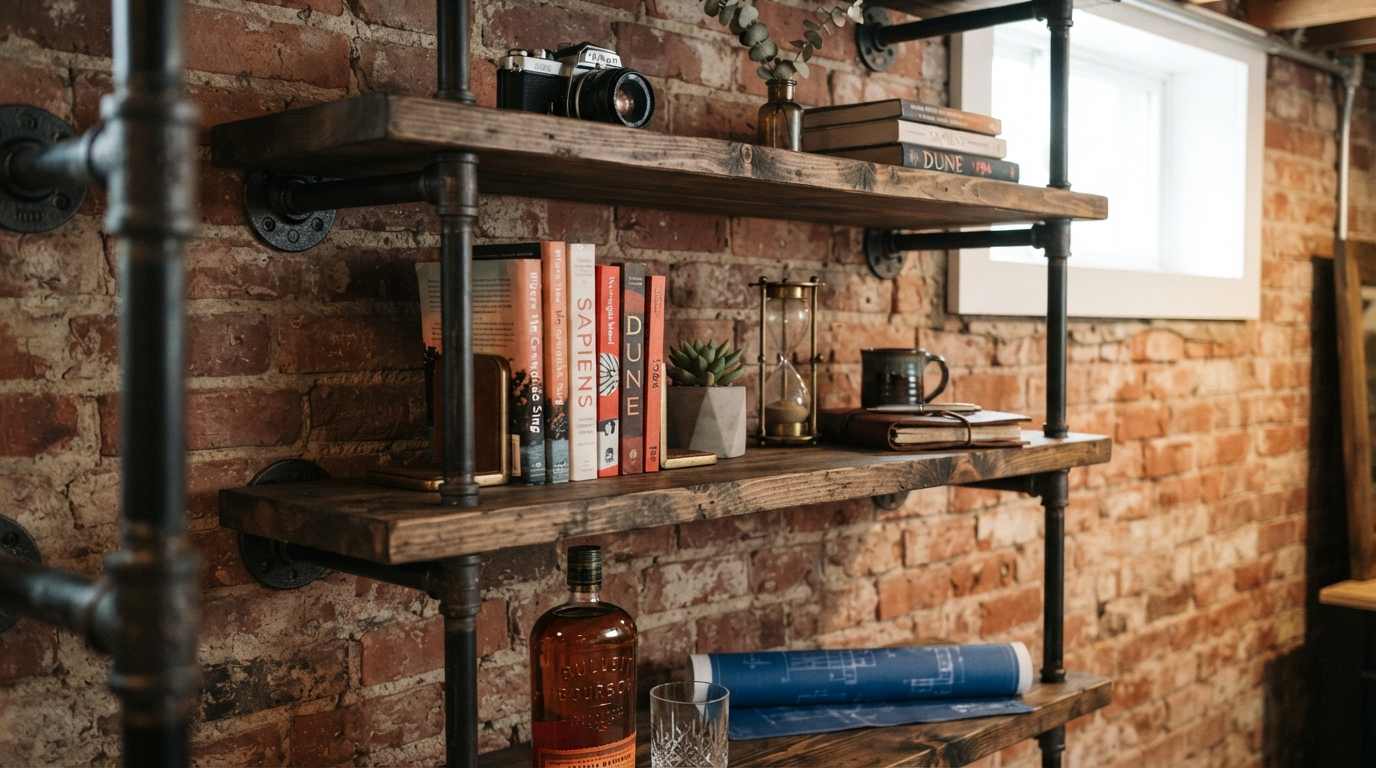 Metal Pipe Shelving That Costs Almost Nothing