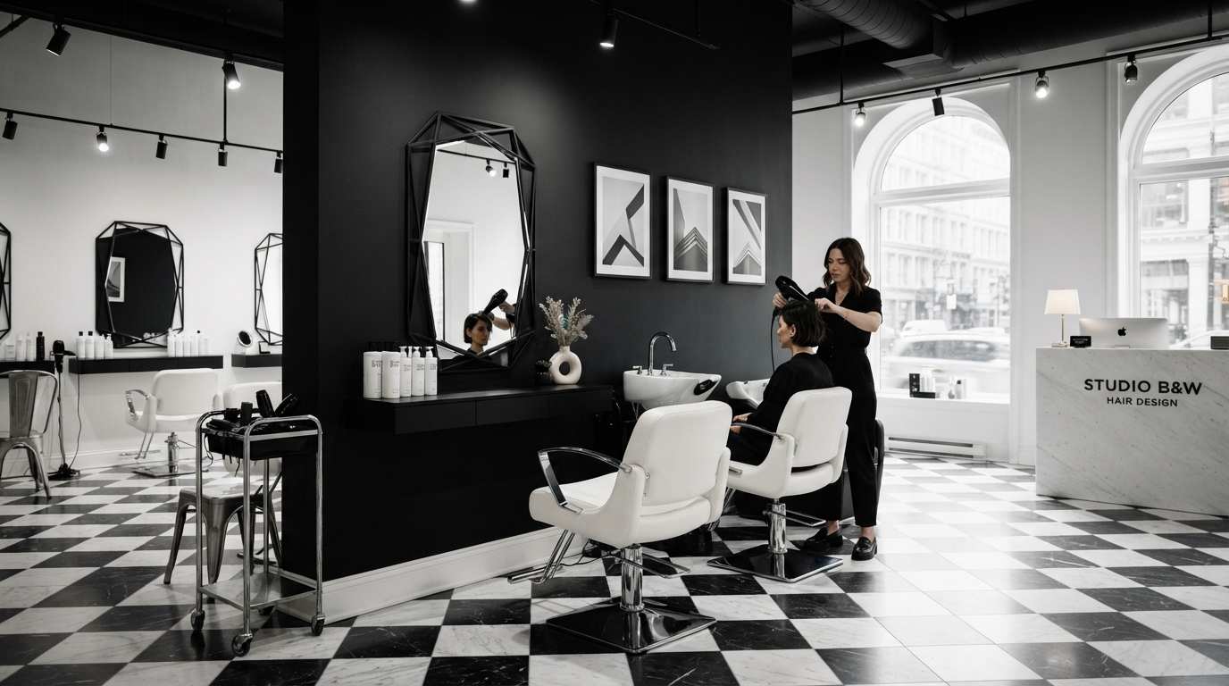 The Luxury Monochrome Salon
