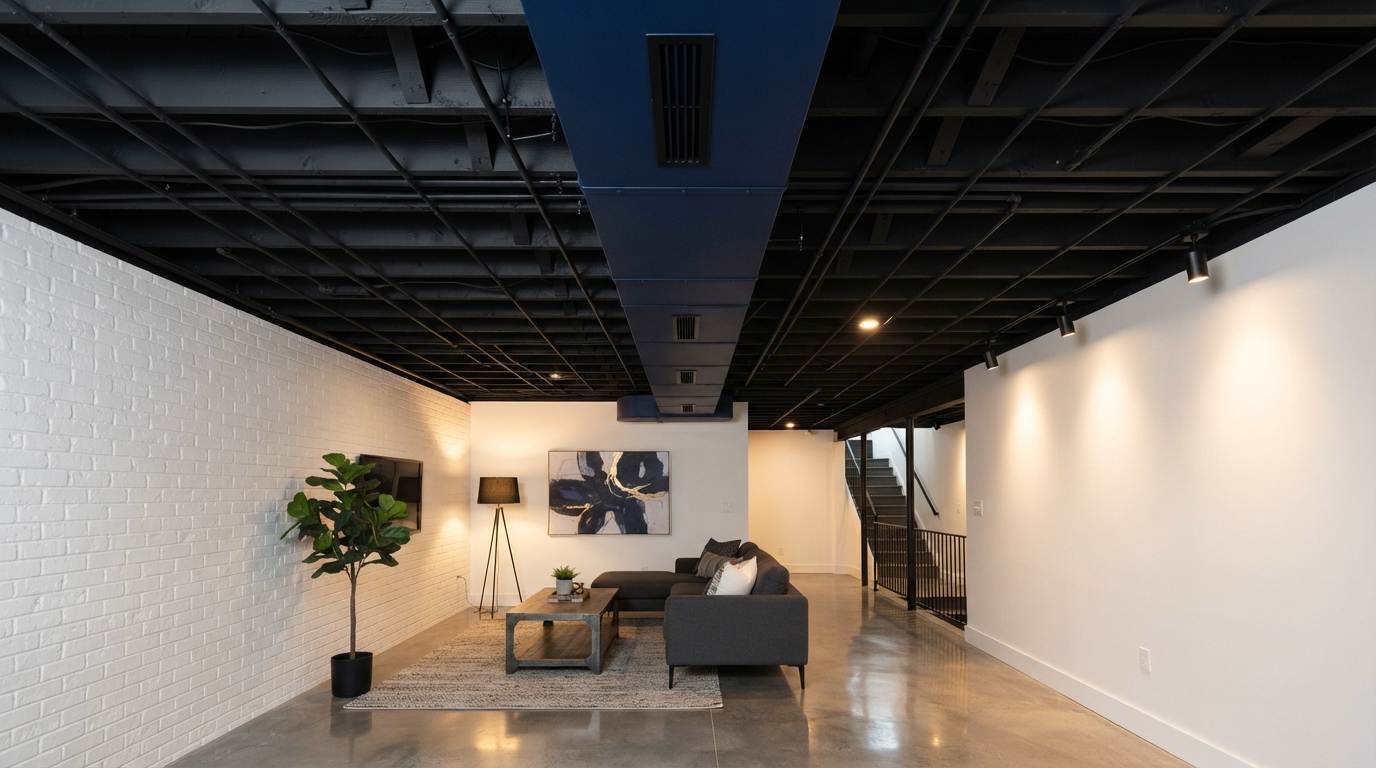 Painted Ductwork as a Feature Element