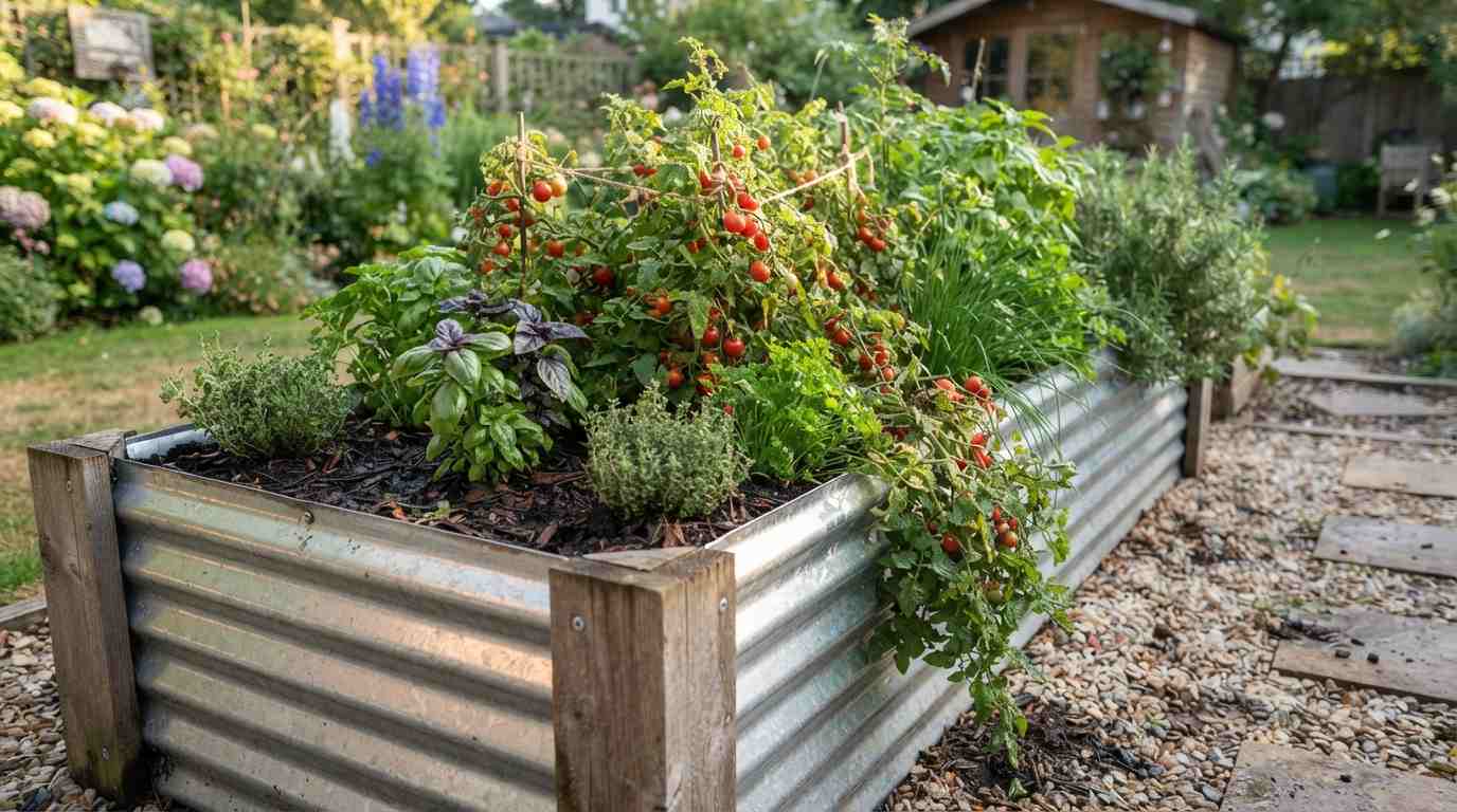 Corrugated Metal Raised Garden Beds
