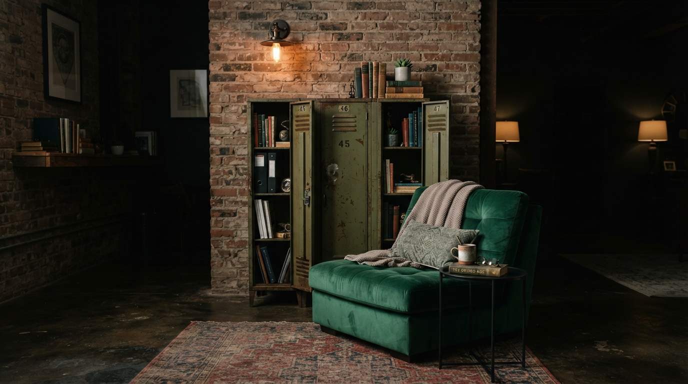 The Moody Corner with Vintage Lockers
