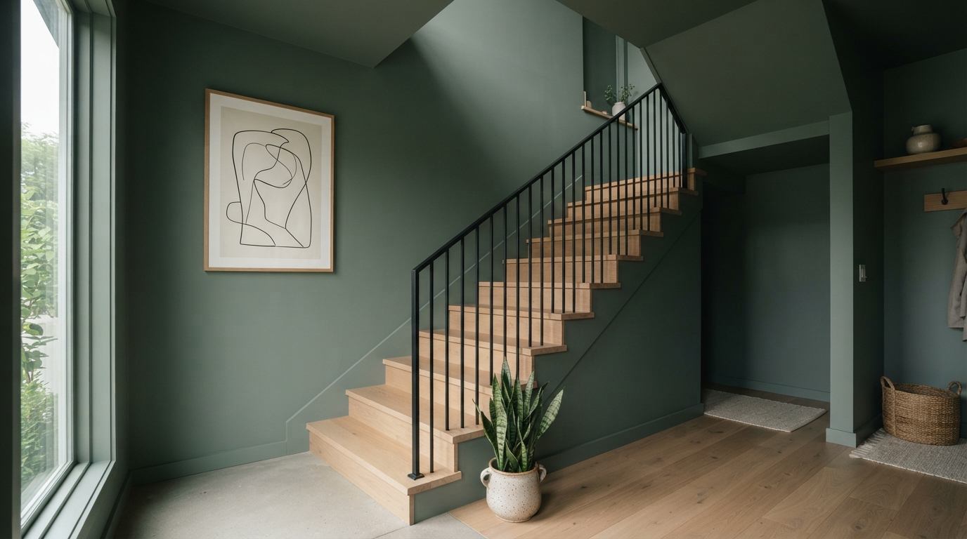  A Painted Accent Wall or Color Drenching
