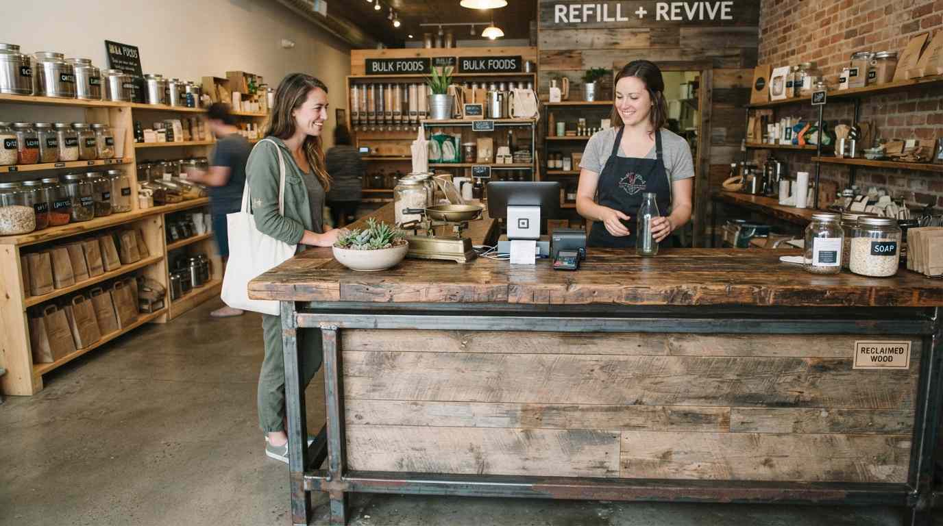 The Eco-Conscious Reclaimed Material Counter