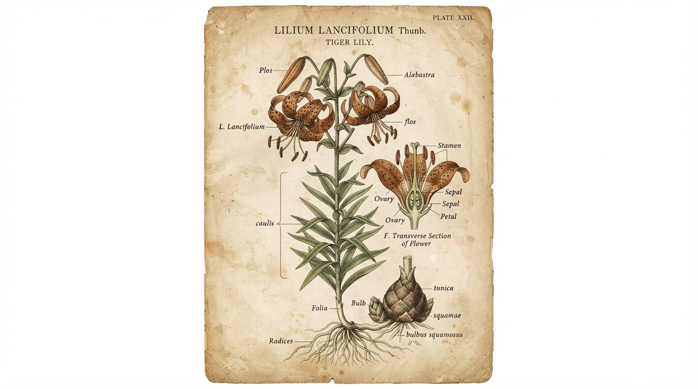 Vintage Botanical Illustration Style
