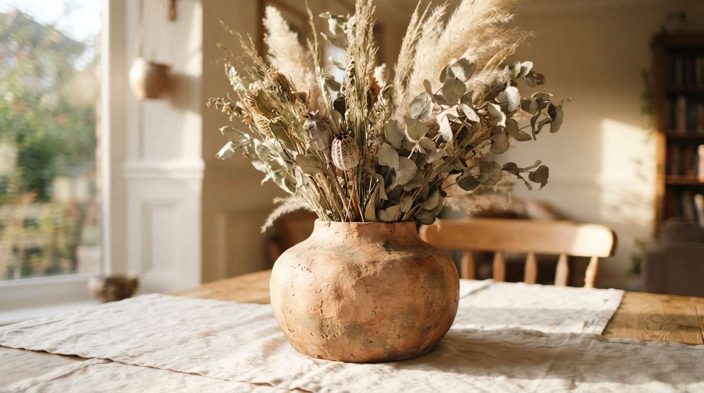 Terracotta Vase as a Centerpiece 