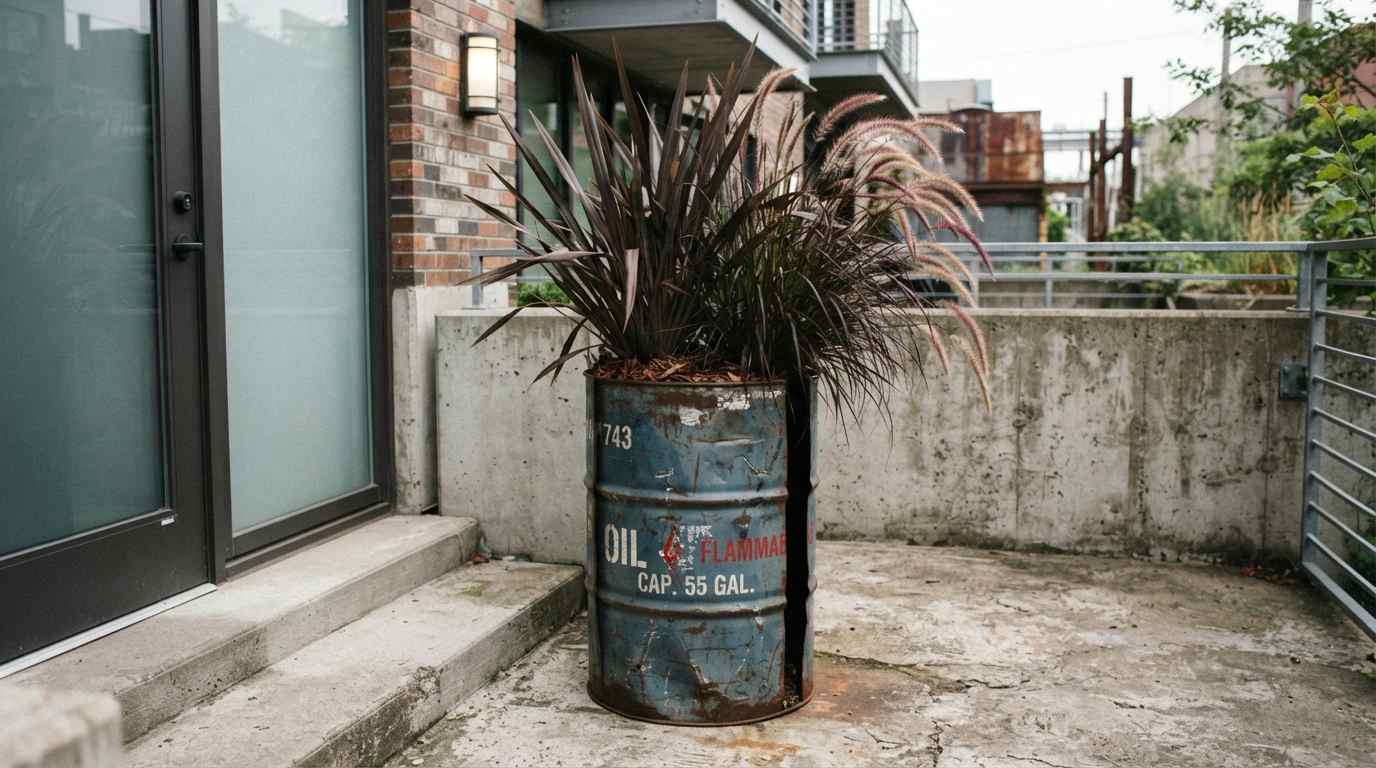 Upcycled Factory Drums and Oil Barrels
