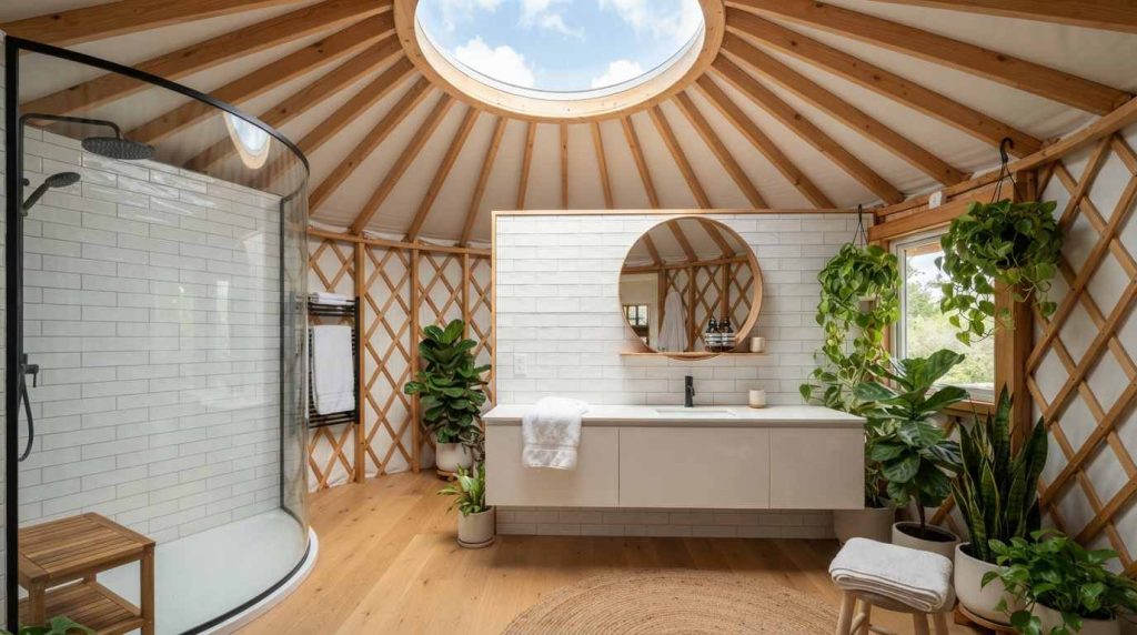 Contemporary Yurt Bathroom