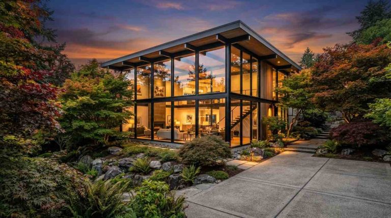 Modern Glass House Exterior