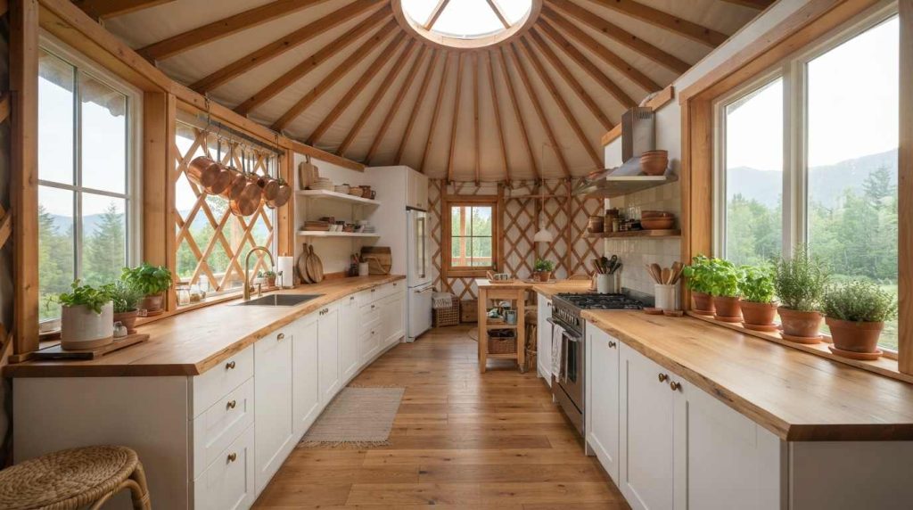 Contemporary Yurt Kitchen