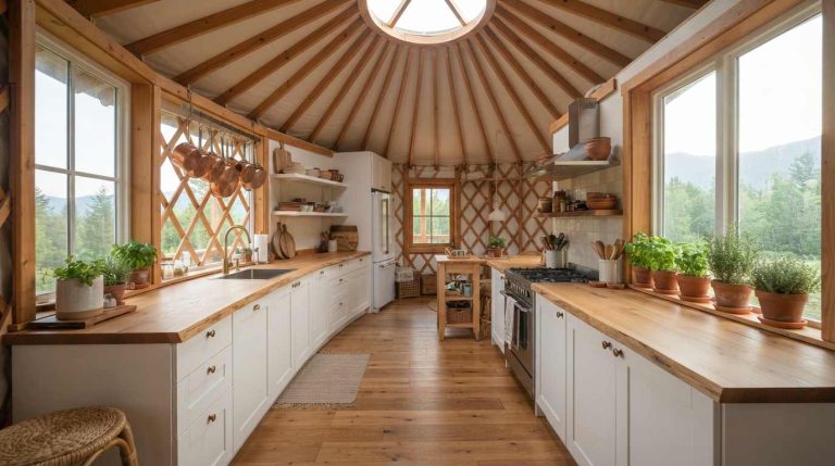 Contemporary Yurt Kitchen